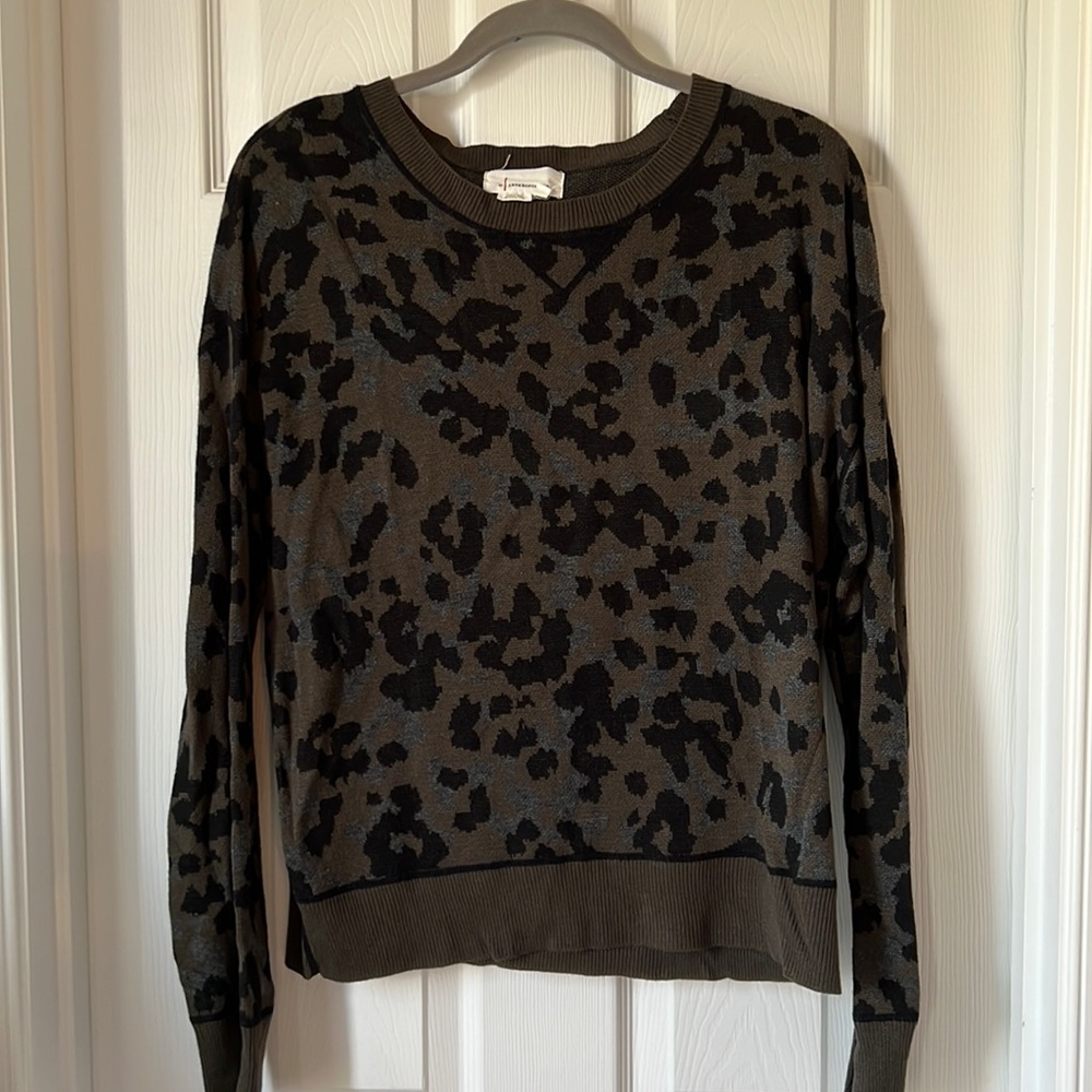 Anthropologie cheetah sweater